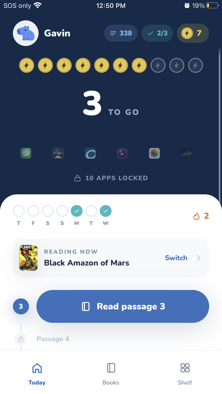 The ReDirect home screen on a phone